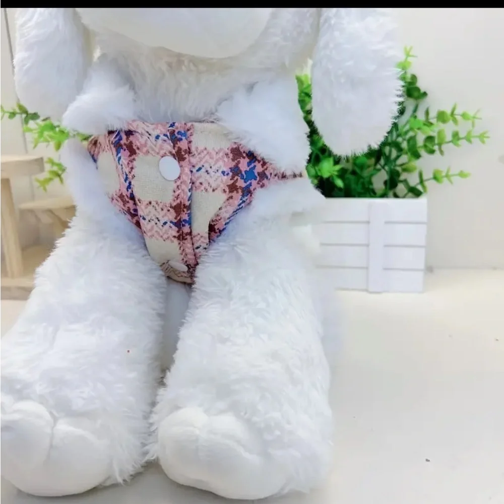 Plaid Dog Vest. Pink Plaid  Size Large